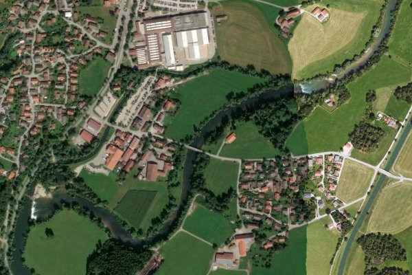 Immagine satellitare dei dintorni di Loisach (Eurasburg)