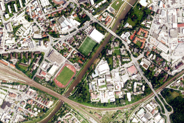 Immagine satellitare dei dintorni di Mangfall (Rosenheim)