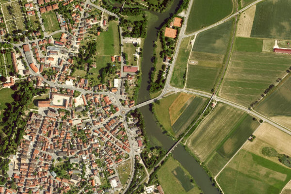 Immagine satellitare dei dintorni di Wörnitz (Oettingen in Bayern)