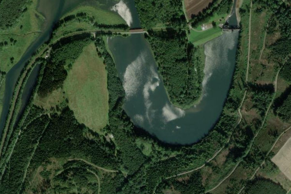 Immagine satellitare dei dintorni di Ahauser See