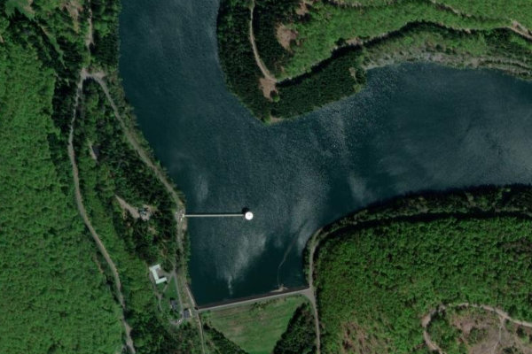Immagine satellitare dei dintorni di Talsperre Schönbrunn