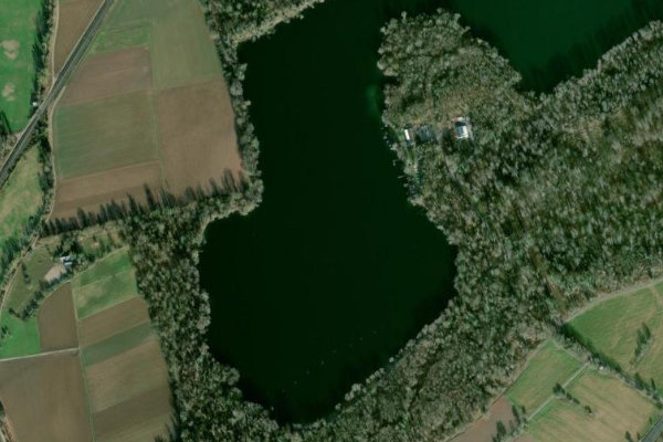 Immagine satellitare dei dintorni di Baggersee Grötzingen