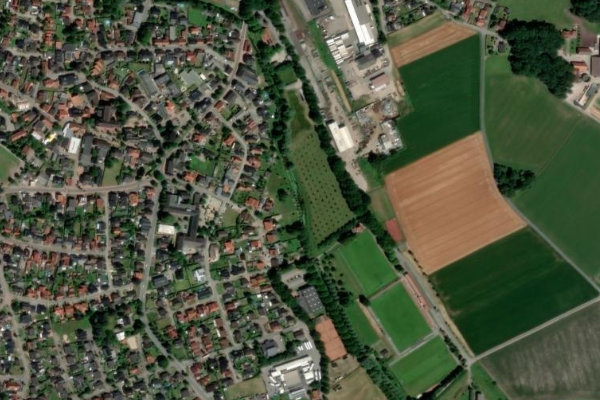Immagine satellitare dei dintorni di Ahauser Aa (Alstätte)