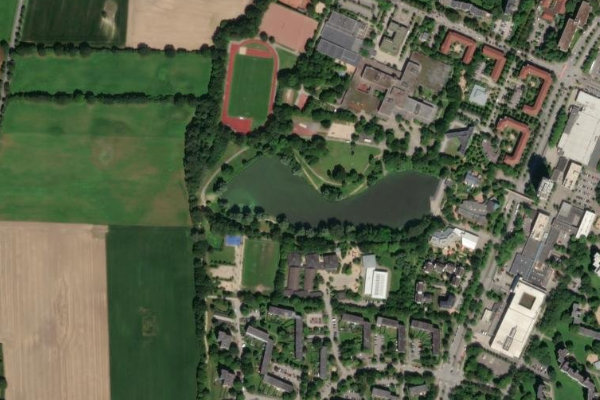 Immagine satellitare dei dintorni di Heidenberger Teich