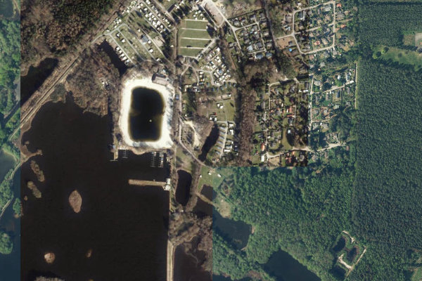 Immagine satellitare dei dintorni di Campingpark Hüttensee (Meißendorf)