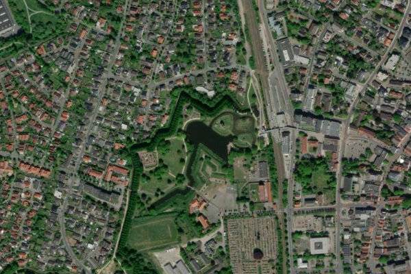 Immagine satellitare dei dintorni di Zitadelle Vechta