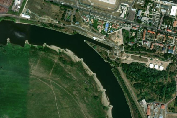 Immagine satellitare dei dintorni di Elbe (Piesteritz)