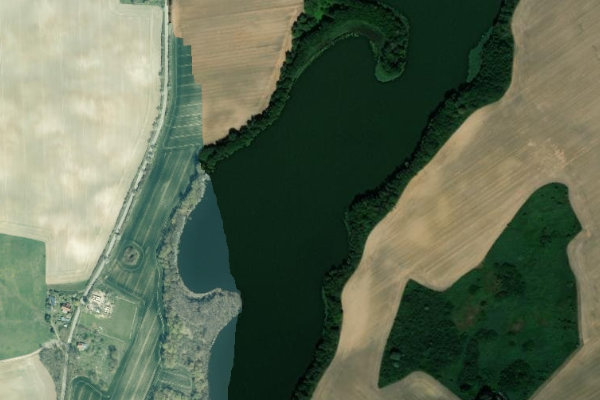 Immagine satellitare dei dintorni di Pinnower See (Gerswalde)
