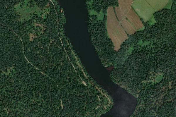 Immagine satellitare dei dintorni di Höllensteinsee