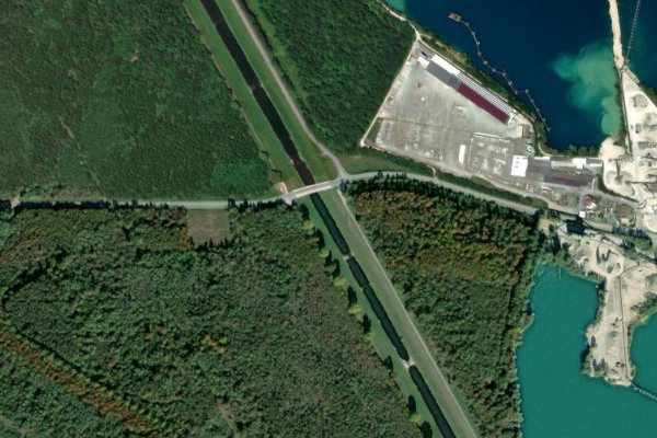 Immagine satellitare dei dintorni di Leopoldskanal