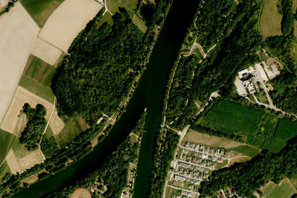 Immagine satellitare dei dintorni di Isar (Landshut)