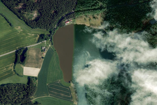 Immagine satellitare dei dintorni di Rothenbürger Weiher