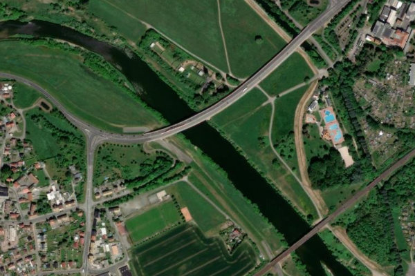 Immagine satellitare dei dintorni di Mulde (Wurzen)