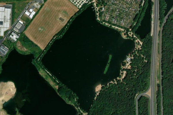 Immagine satellitare dei dintorni di Schweinfurter Baggersee