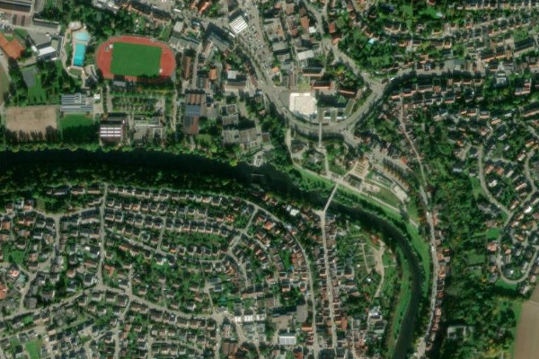 Immagine satellitare dei dintorni di Enz (Mühlacker)