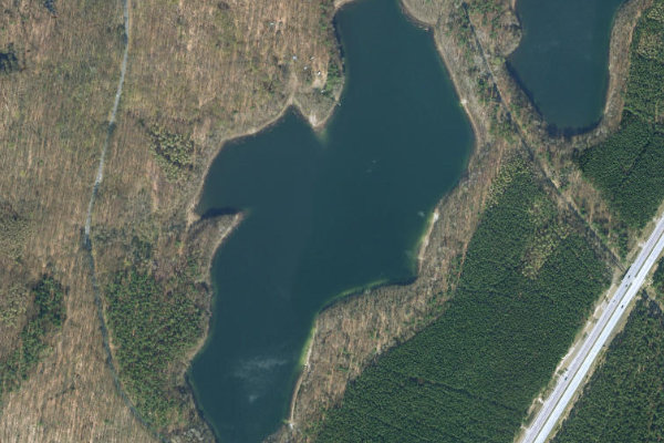 Immagine satellitare dei dintorni di Tiefer Bugsinsee
