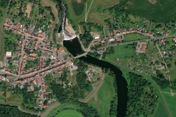 Immagine satellitare dei dintorni di Mulde (Raguhn)