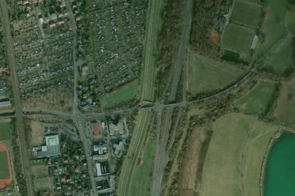 Immagine satellitare dei dintorni di Pleiße (Markkleeberg)