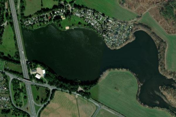 Immagine satellitare dei dintorni di Radeburger Stausee