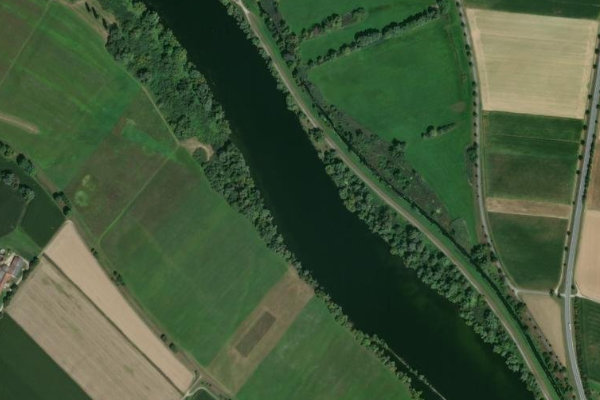 Immagine satellitare dei dintorni di Öberauer Donauschleife