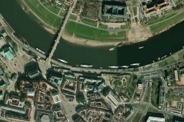 Immagine satellitare dei dintorni di Elbe (Dresden)