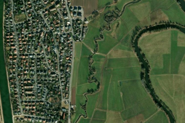Immagine satellitare dei dintorni di Zenn (Vach)