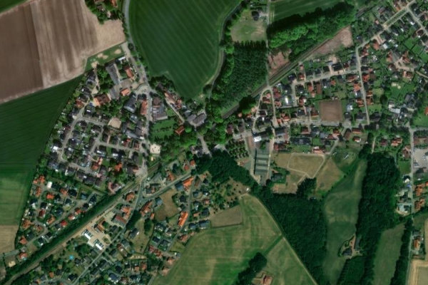 Immagine satellitare dei dintorni di Hase (Rieste)