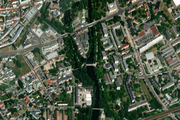 Immagine satellitare dei dintorni di Spree (Cottbus)
