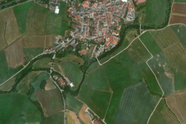 Immagine satellitare dei dintorni di Chamb (Arnschwang)
