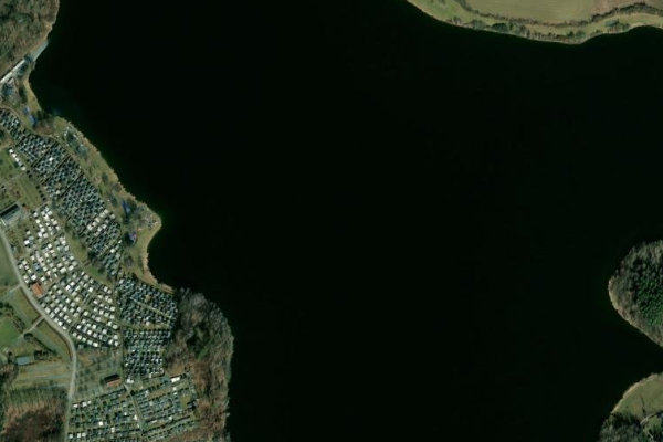 Immagine satellitare dei dintorni di Talsperre Pöhl