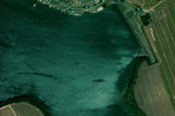 Immagine satellitare dei dintorni di Talsperre Seebach