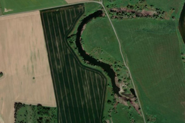 Immagine satellitare dei dintorni di Schusterbusch (Puchau)
