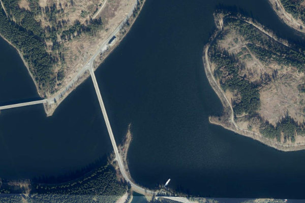 Immagine satellitare dei dintorni di Okertalsperre