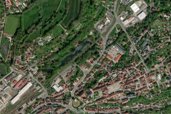 Immagine satellitare dei dintorni di Erle (Schleusingen)