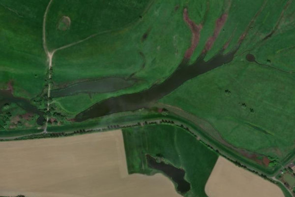 Immagine satellitare dei dintorni di Durchstich Pratau