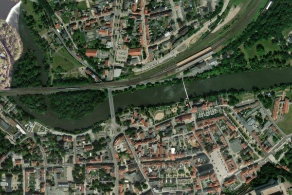 Immagine satellitare dei dintorni di Saale (Weißenfels)