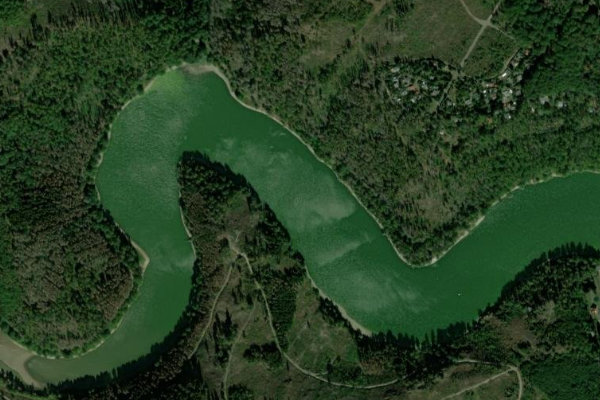 Immagine satellitare dei dintorni di Wippertalsperre