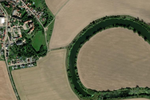 Immagine satellitare dei dintorni di Saalealtarm Plötzkau