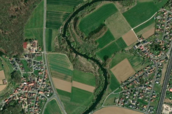 Immagine satellitare dei dintorni di Main (Ebensfeld)