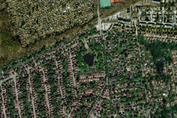 Immagine satellitare dei dintorni di Düppel-Pfuhl