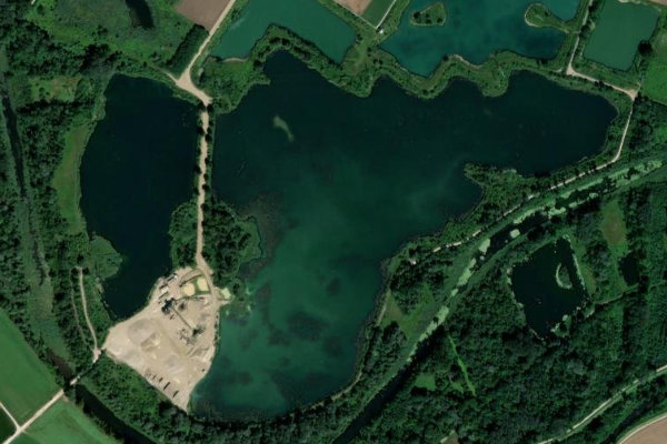 Immagine satellitare dei dintorni di Großer Meiersee (Manching)
