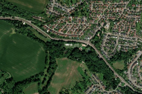 Immagine satellitare dei dintorni di Riegelsberger Weiher