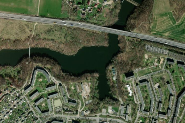Immagine satellitare dei dintorni di Vorsperre Bautzen