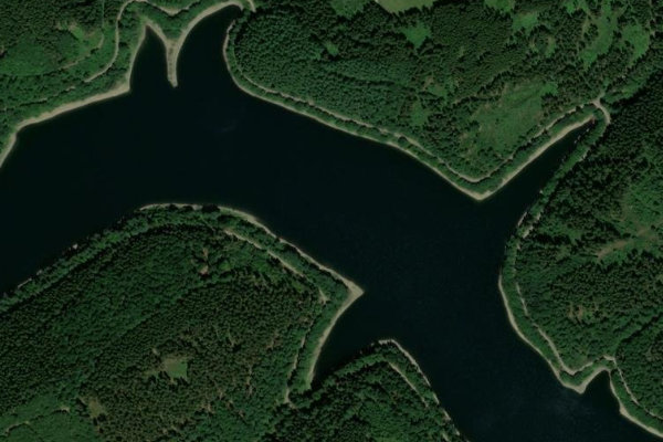 Immagine satellitare dei dintorni di Oleftalsperre