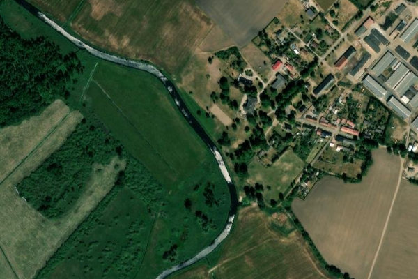 Immagine satellitare dei dintorni di Tollense (Roidin-Siedenbrünzow)