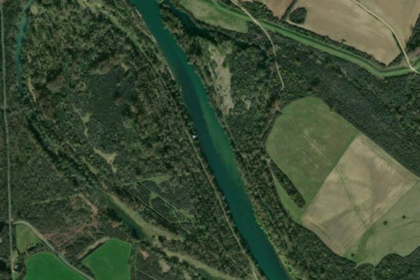 Immagine satellitare dei dintorni di Le Doubs (Molay)