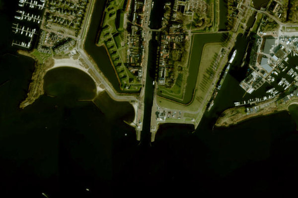 Immagine satellitare dei dintorni di Hellevoetsluis