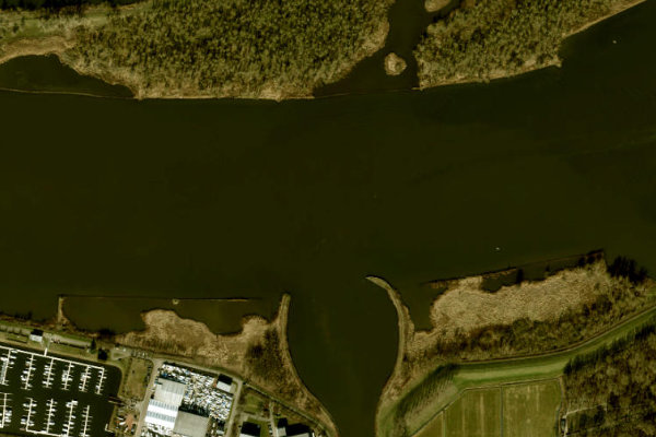 Immagine satellitare dei dintorni di Amer (Bergse Maas)