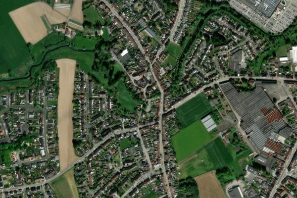 Immagine satellitare dei dintorni di Heulebeek (Heule)