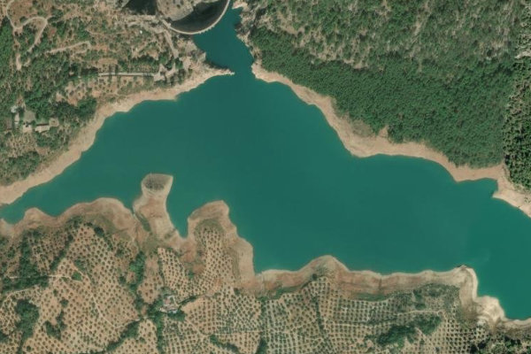 Immagine satellitare dei dintorni di Embalse de Quiebrajano